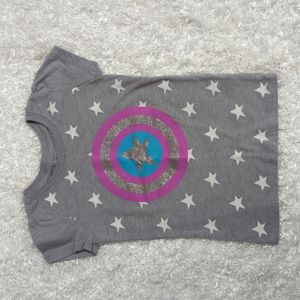 3T Girls Captain America Shirt